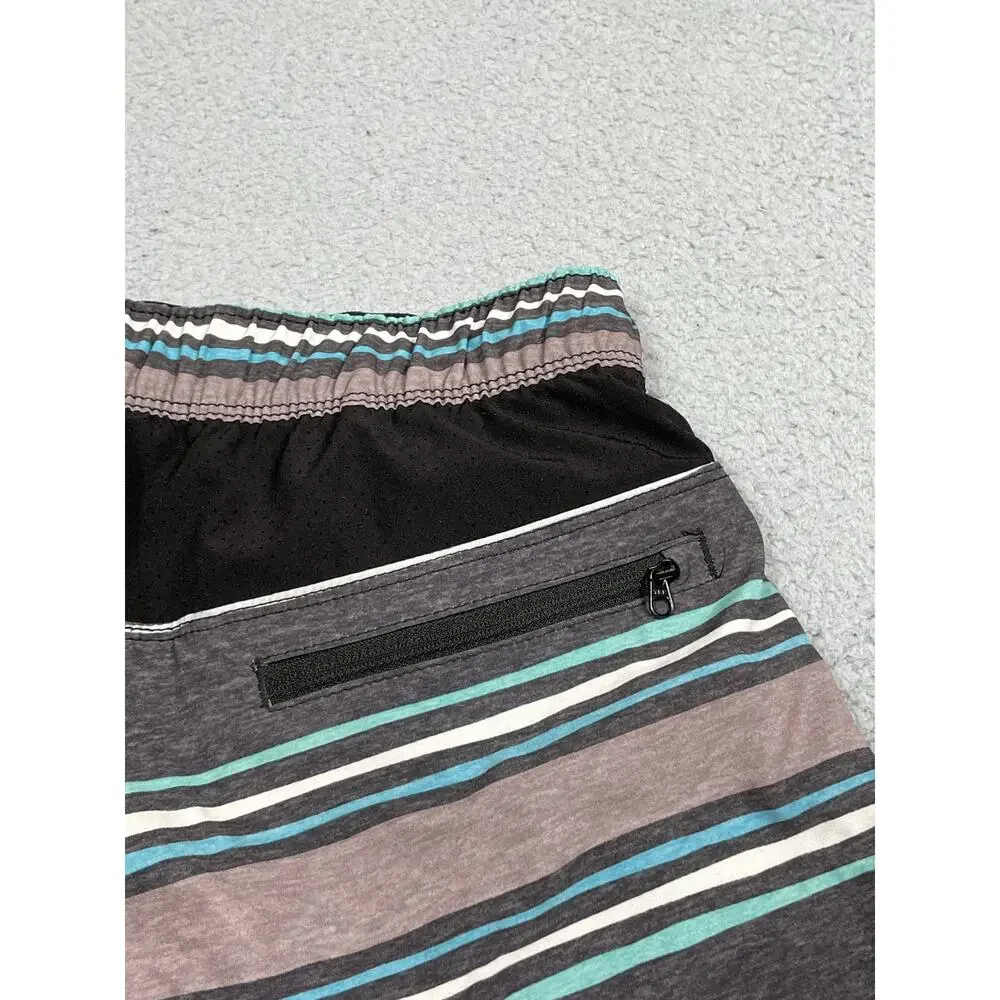 Speedo Mens Size S Striped Swim Trunks
